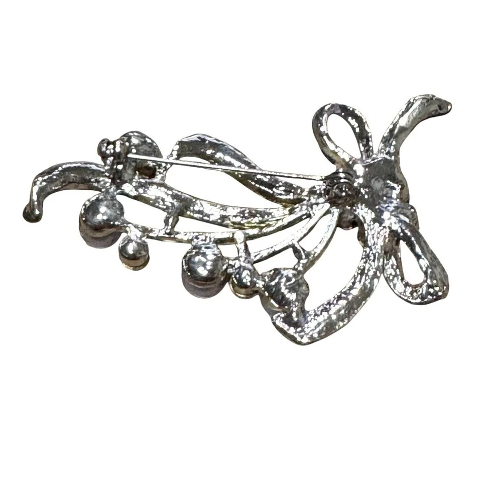 Purple Enamel and Silver Plated Flower Brooch #22078 - Picture 7 of 7